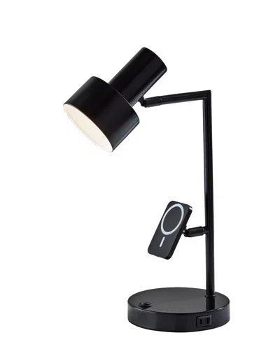 Adesso 19" Metal Rowe Supercharger Desk Lamp In Black