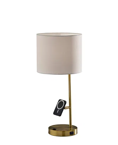 Adesso 22" Metal Wyatt Supercharger Desk Lamp In Brown