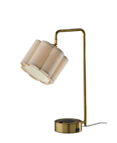 Adesso 22.25" Metal Dover Supercharger Desk Lamp In Brown