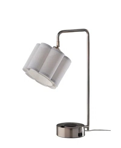 Adesso 22.25" Metal Dover Supercharger Desk Lamp In Silver