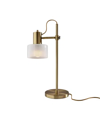 Adesso 23" Rhodes Desk Lamp In Antique-like Brass