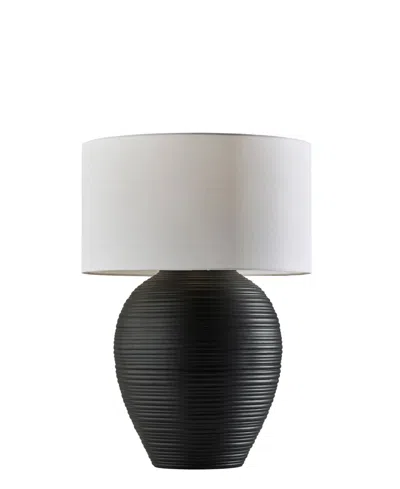 Adesso 25" Ceramic Drew Table Lamp In Matte Black Ceramic