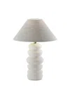 Adesso 25" Matte Ceramic Marcey Table Lamp In Matte Off-white Ceramic