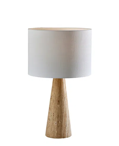 Adesso 25.5" Travis Tall Table Lamp In Travertine Stone