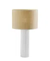 Adesso 28.75" Ceramic Primrose Large Table Lamp In White Ribbed Ceramic