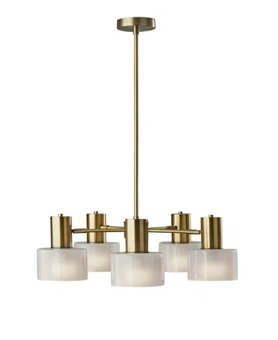 Adesso 28.75" Rhodes Chandelier In Antique-like Brass