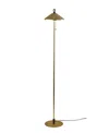 Adesso 54" Kaden Floor Lamp In Brass With Black Accent