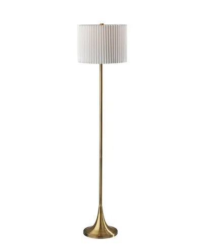 Adesso 60" Eli Floor Lamp In Antique-like Brass
