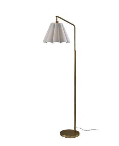 Adesso 60" Metal Lyra Floor Lamp In Gray