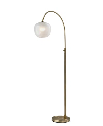 Adesso 61.75" Magnolia Floor Lamp In Antique-like Brass