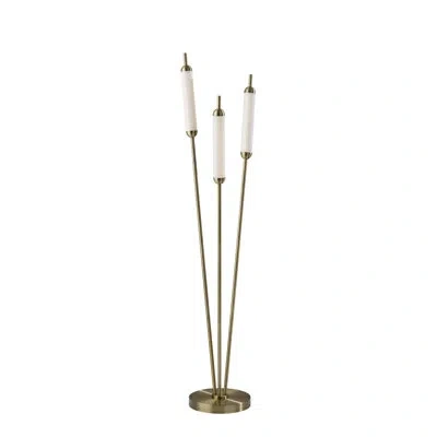 Adesso 62" Led Tripod Floor Lamp In Antique Brass