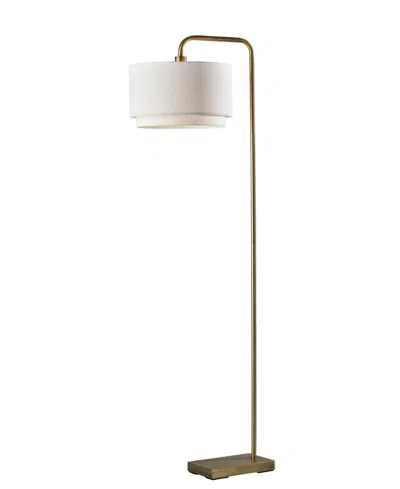 Adesso 65" Brinkley Floor Lamp In Antique-like Brass