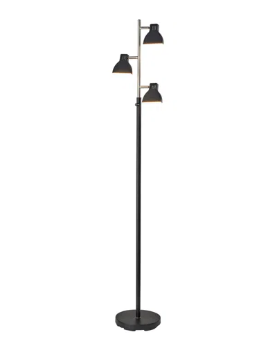Adesso 65" Slender Led Tree Lamp In Black Brushed Steel