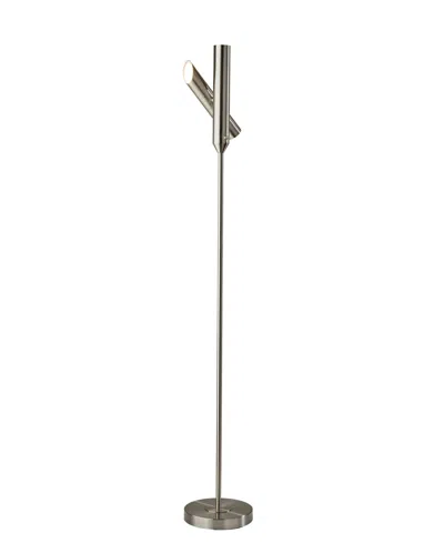 Adesso 68" Vega Torchiere In Brushed Steel