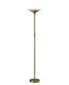 Adesso 71" Solar Led Torchiere In Antique-like Brass