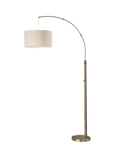Adesso 75.5" Barton Arc Lamp In Antique-like Brass