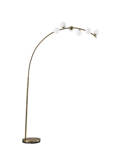Adesso 78" Metal Ronan Led Arc Lamp With Smart Switch In White