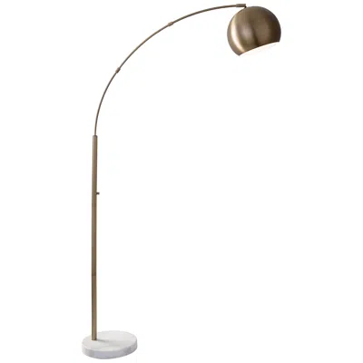 Adesso Astoria 78" Antique Brass Metal Modern Arc Floor Lamp