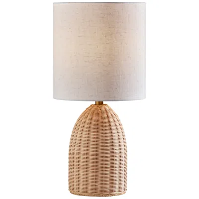 Adesso Bali Natural Rattan Table Lamp In Brown