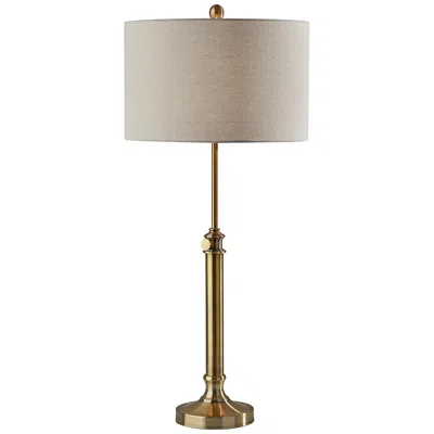 Adesso Barton Antique Brass Adjustable Table Lamp