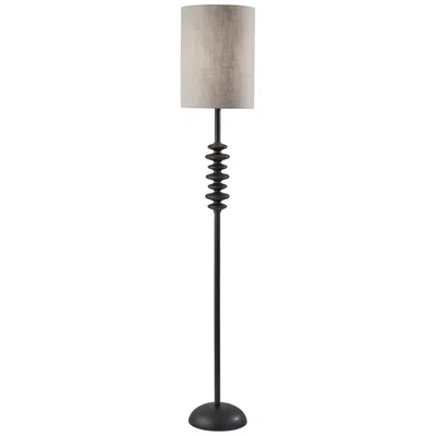 Adesso Beatrice 68" High Matte Black Metal Modern Floor Lamp