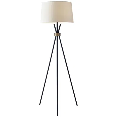 Adesso Benson 60" Modern Black Metal Tripod Floor Lamp