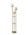 Adesso Bianca Shelf Lamp In Antique-like Brass