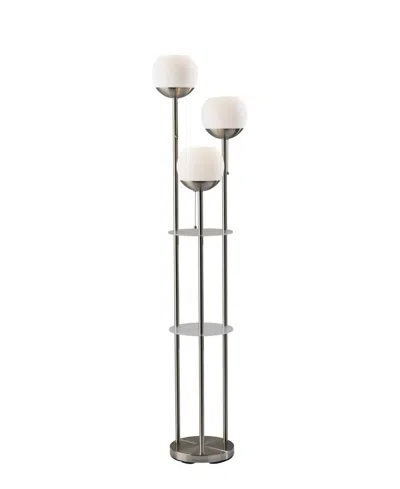 Adesso Bianca Shelf Lamp In Brushed Steel