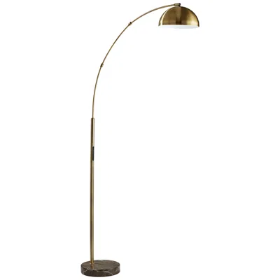Adesso Bolton 71 1/2" High Antique Brass Metal Led Arc Floor Lamp
