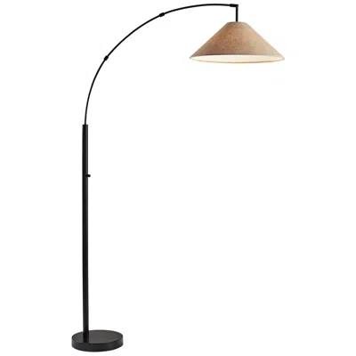 Adesso Braxton Dark Bronze Metal Arc Floor Lamp In Brown