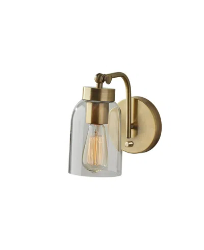 Adesso Bristol Wall Lamp In Antique-like Brass