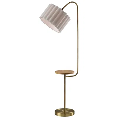 Adesso Caldwell Shelf Floor Lamp- Antique Brass