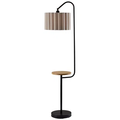 Adesso Caldwell Shelf Floor Lamp- Black
