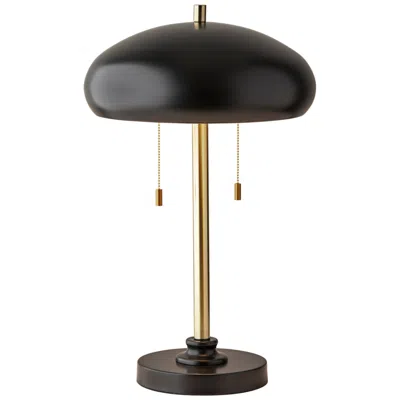 Adesso Cap Collection 23" High Brass And Black Modern Dome Table Lamp