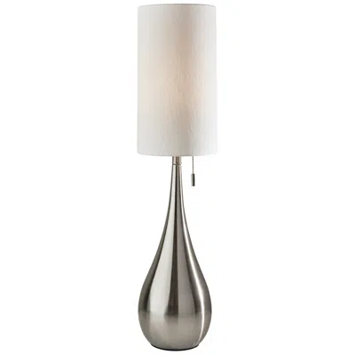 Adesso Christina Brushed Steel Teardrop Table Lamp