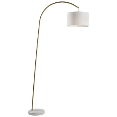 Adesso Chrystie Arc Lamp - Antique Brass In Multi