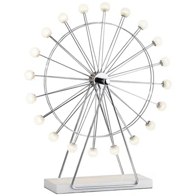 Adesso Coney Chrome Ferris Wheel Led Accent Table Lamp