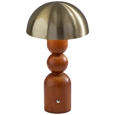 Adesso Connie Led Cordless Table Lamp- Walnut