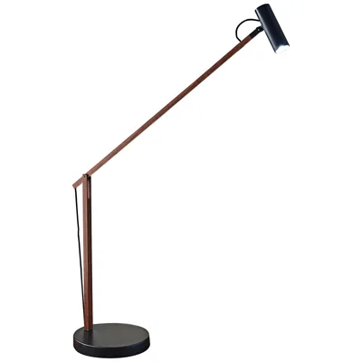 Adesso Crane Ads360 Adjustable Height Wood And Black Modern Led Desk Lamp