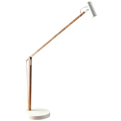 Adesso Crane Ads360 Adjustable Height Wood And White Modern Led Desk Lamp