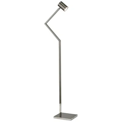 Adesso Crane Polished Nickel Metal Touch Task Floor Lamp