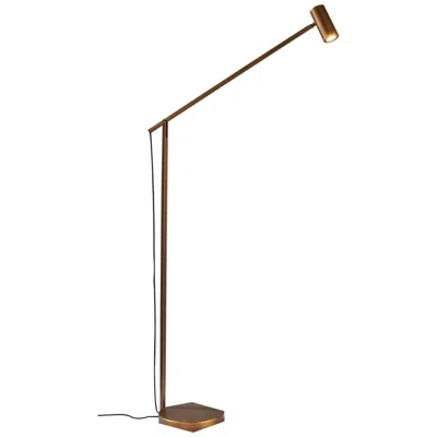 Adesso Crane Task Floor Lamp In Brown