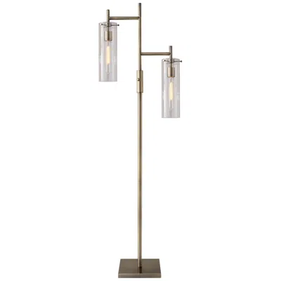 Adesso Dalton Antique Brass Metal 2-light Floor Lamp