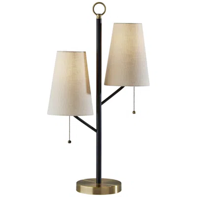 Adesso Daniel Black Metal 2-light Table Lamp