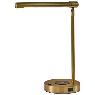 Adesso Dax Led Wireless Charging Desk Lamp In Gold