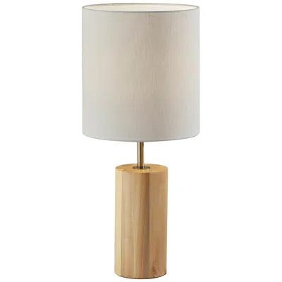 Adesso Dean 30 1/2" Natural Oak Wood Column Modern Table Lamp