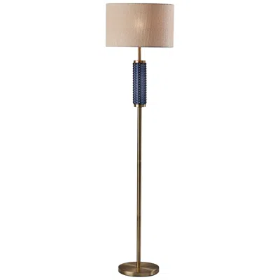 Adesso Delilah 64 1/2" High Antique Brass Metal Floor Lamp