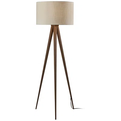 Adesso Director 60 1/4" High Rosewood Veneer Metal Tripod Floor Lamp