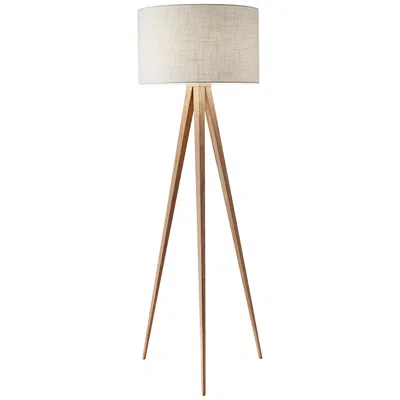 Adesso Director 60 1/4" Modern Natural Wood Tripod Floor Lamp