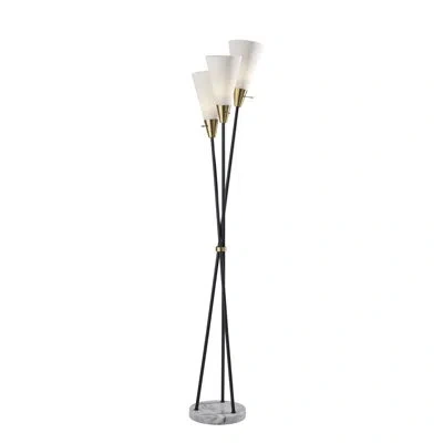 Adesso Dixon 72'' Torchiere Floor Lamp In Black;brass